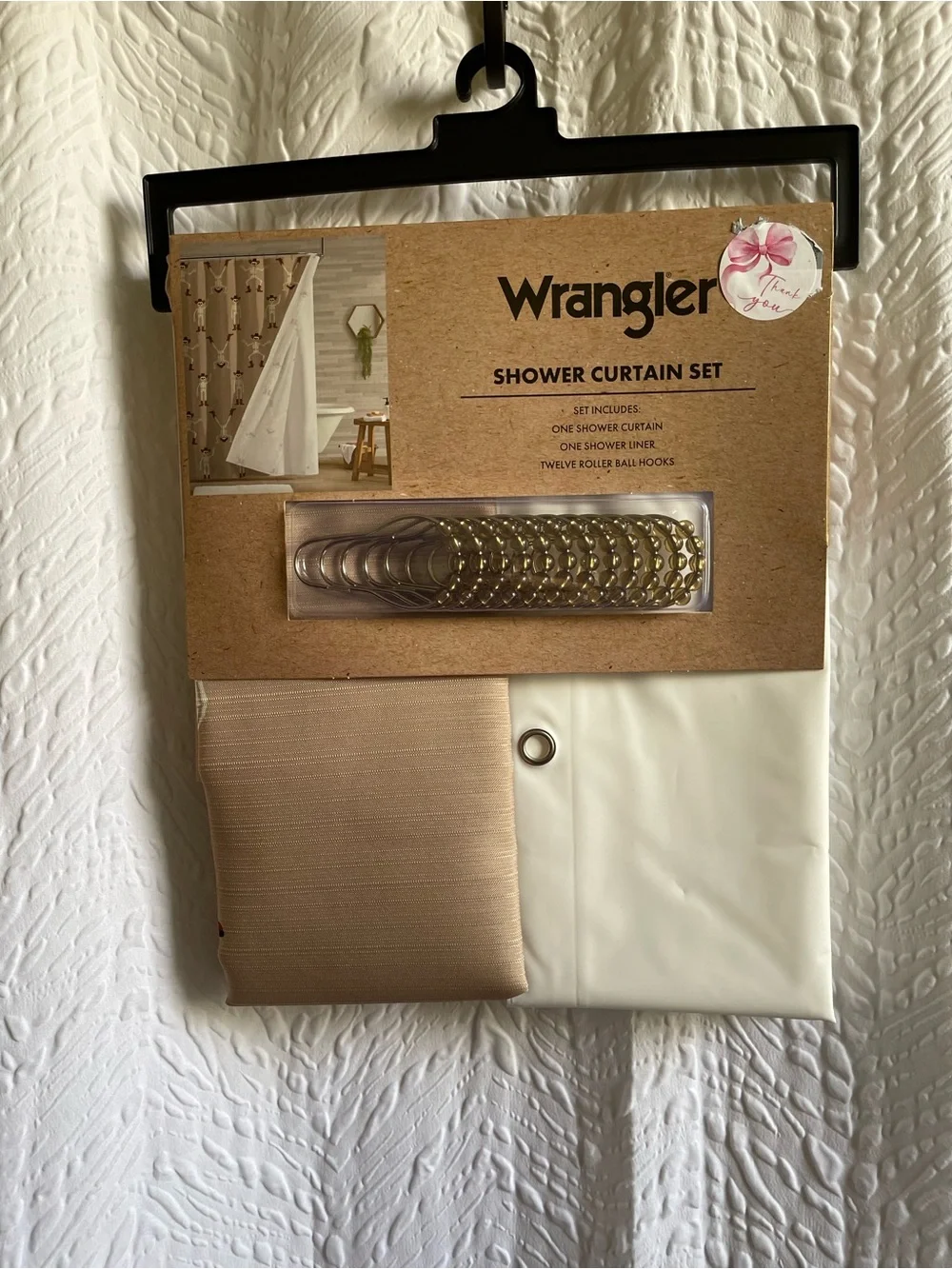 Wrangler Halloween Skeleton Shower Curtain 72” x 72” Set - NWT **